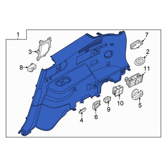 Hyundai OE - Rear Right Interior Quarter Panel Trim Panel