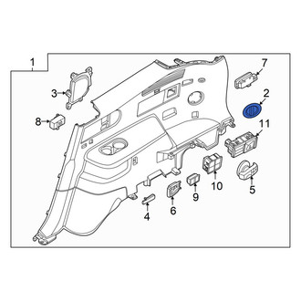 Hyundai OE - Right Interior Quarter Panel Trim Panel Access Cover