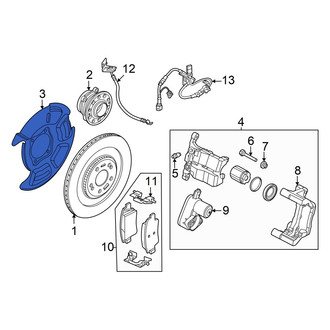 Hyundai OE - Rear Left Brake Dust Shield