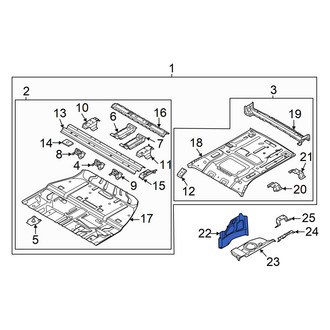 Hyundai OE - Rear Left Upper Floor Extension