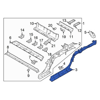 Hyundai OE - Rear Left Outer Floor Side Rail