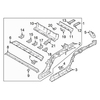 Hyundai OE - Rear Floor Side Rail