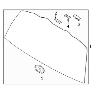 Hyundai OE - Lift Gate - Glass (Limited / S / SE / SEL)