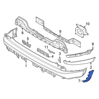 Hyundai OE - Rear Right Bumper Trim