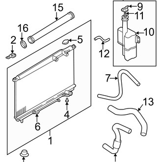 Hyundai OE - Cooling - Radiator & Components (2.4L)