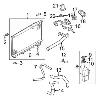 Hyundai OE - Cooling - Radiator & Components (2.5L)