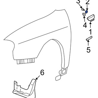 Hyundai OE - Rear Door Molding Clip