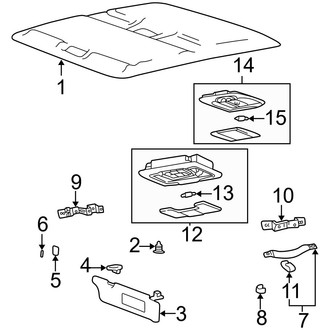 Hyundai OE - Roof - Interior Trim (W/O Sunroof)