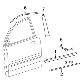 Hyundai OE - Front Door - Exterior Trim