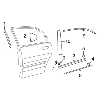 Hyundai OE - Rear Door Molding Clip