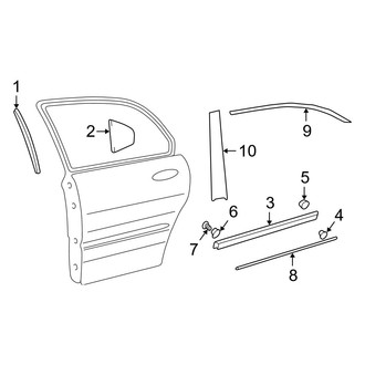 Hyundai OE - Rear Door - Exterior Trim