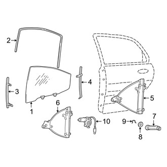 Hyundai OE - Rear Door - Glass & Hardware
