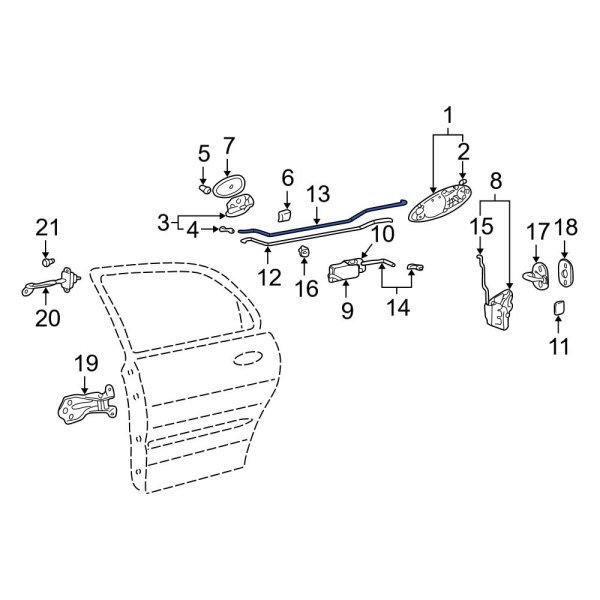 Door Lock Operating Rod