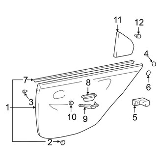 Hyundai OE - Rear Door - Interior Trim (Manual Windows)