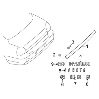 Hyundai OE - Trunk Lid - Exterior Trim
