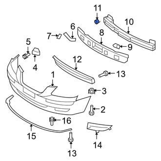Hyundai OE - Front Bumper Impact Bar Nut
