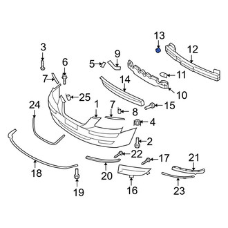 Hyundai OE - Front Bumper Impact Bar Nut