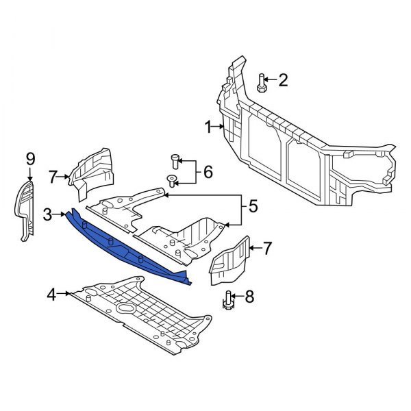 Radiator Support Air Deflector