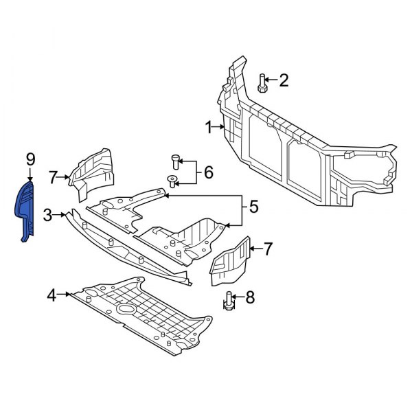 Radiator Support Air Deflector