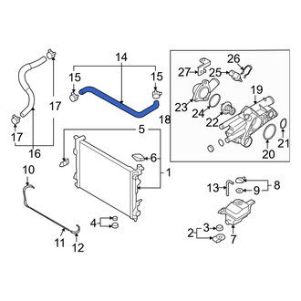 Hyundai OE - Upper Radiator Coolant Hose
