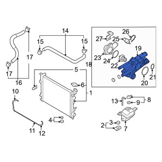 Hyundai OE - Lower Engine Coolant Thermostat Housing