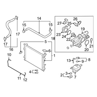 Hyundai OE - Cooling - Radiator & Components (2.4L)