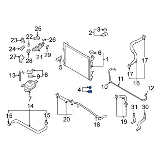 Hyundai OE - Lower Radiator Insulator