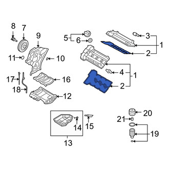 Hyundai OE - Left Engine Valve Cover Gasket