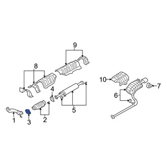 Hyundai OE - Rear Forward Catalytic Converter Gasket