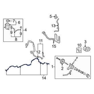 Hyundai OE - Front Power Steering Cylinder Line