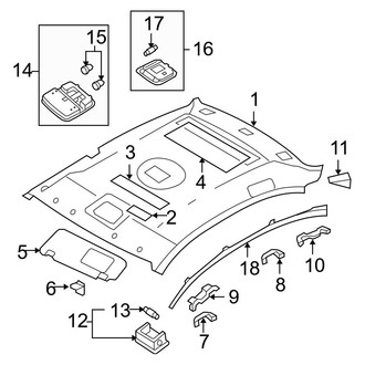 Hyundai OE - Roof - Interior Trim (W/O Sunroof)