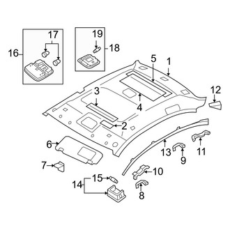 Hyundai OE - Roof - Interior Trim (With Sunroof)