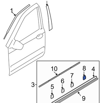 Hyundai OE - Rear Door Molding Clip