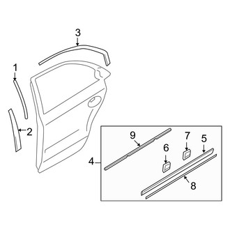 Hyundai OE - Rear Door - Exterior Trim