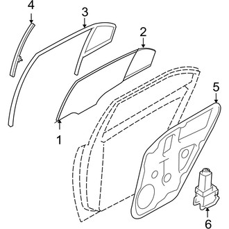 Hyundai OE - Rear Door - Glass & Hardware