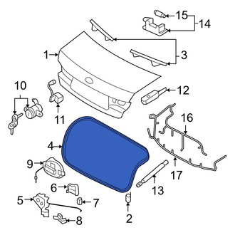 Hyundai OE - Rear Deck Lid Seal