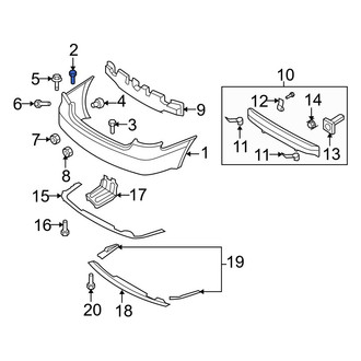 Hyundai OE - Rear Bumper Cover Retainer