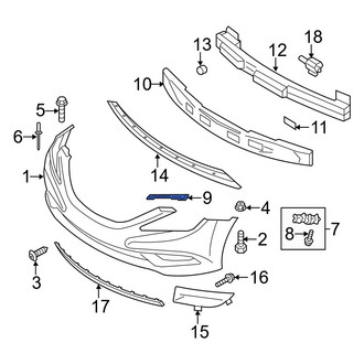 Hyundai OE - Front Right Bumper Cover Support Rail