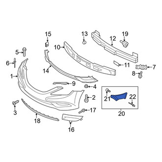 Hyundai OE - Front Right Radiator Support Air Deflector