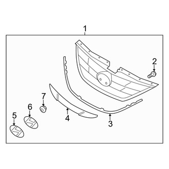 Hyundai OE - Grille & Components (2.0T / 2.0T Limited / GL / GLS / Limited / SE)