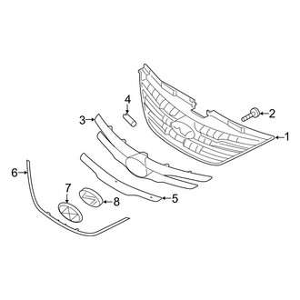 Hyundai OE - Grille & Components (Body Color & Chrome), (GLS / Limited / SE)