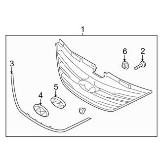 Hyundai OE - Grille & Components (Chrome), (GLS / Limited / SE)