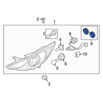 Hyundai OE - Outer Headlight Bulb Cap