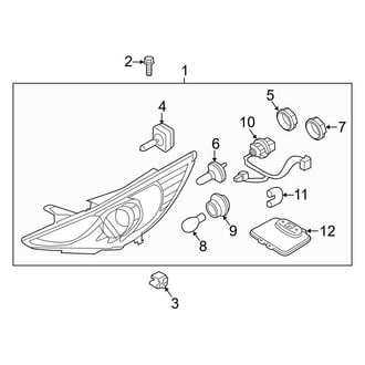 Hyundai OE - Front Lamps - Headlamp Components (With Xenon), (GLS / Limited / SE)
