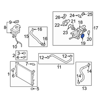 Hyundai OE - Engine Coolant Thermostat Housing Gasket