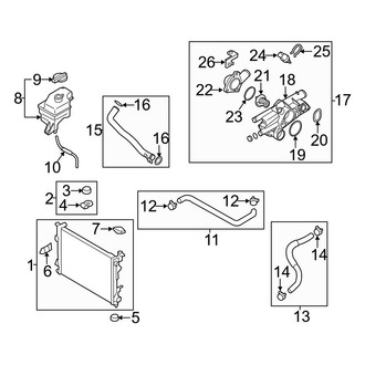 Hyundai OE - Cooling - Radiator & Components (2.4L)