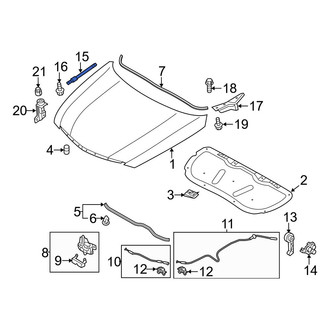 Hyundai OE - Left Hood Lift Support