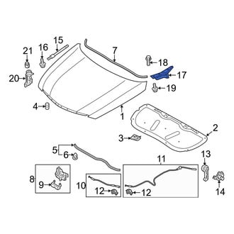 Hyundai OE - Front Left Hood Hinge