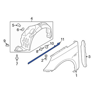 Hyundai OE - Left Fender Molding