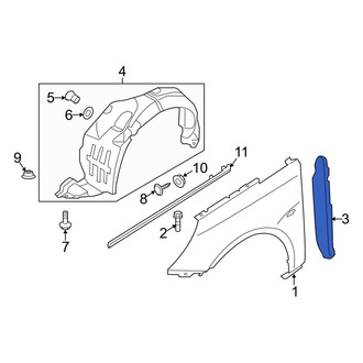 Hyundai OE - Left Fender Insulator
